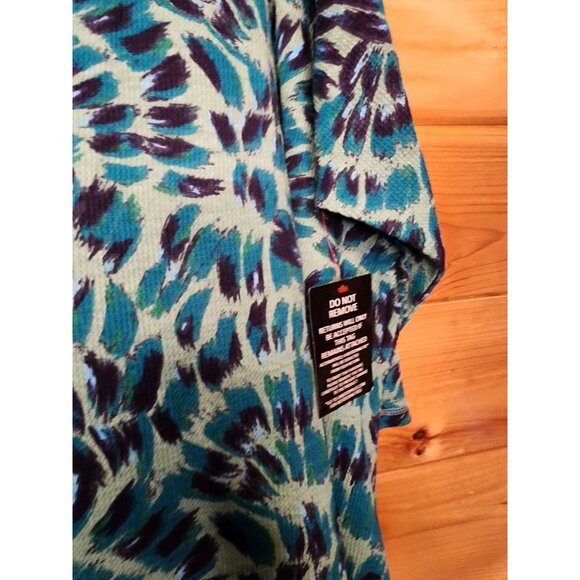 Roaman's Women's Plus Size 6X Thermal Waffle Top Shirt Henley Tunic - Picture 5 of 8